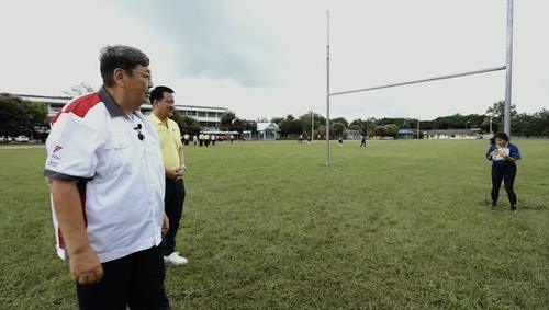 Supporting the girls’ rugby team, Rajaprajanugroh 56 School, Nan